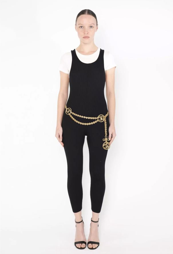 Chanel 1994 Ribbed 'CC' Button Jumpsuit - 1