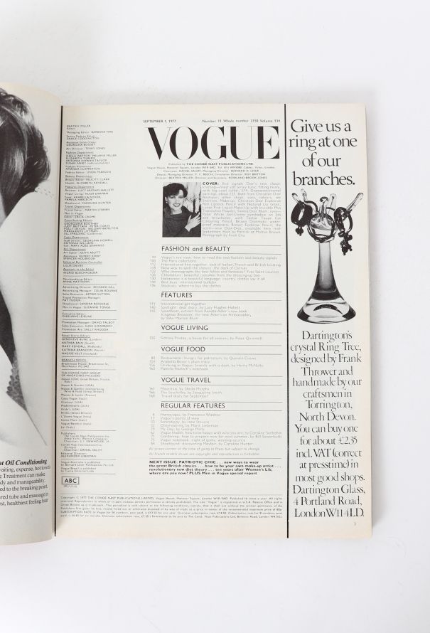 VOGUE UK 1977 September Double Issue Set - 7