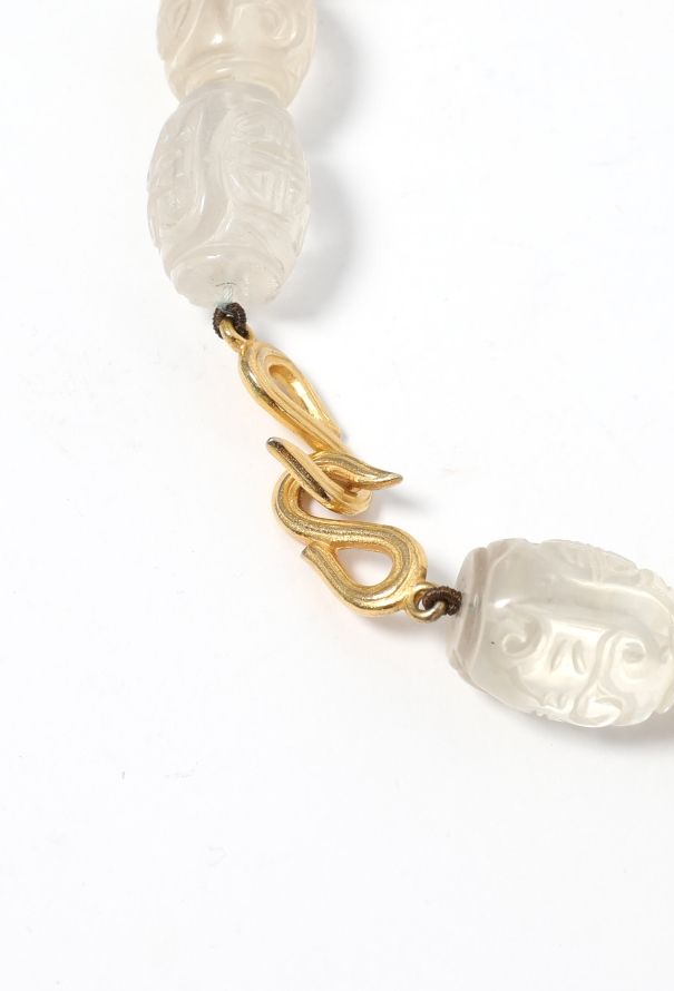 Embossed Jadeite Pendant Necklace - 4