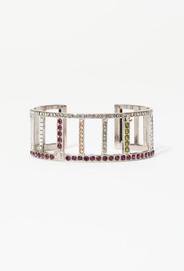 Chanel 1998 Metallic Embellished 'CC' Cuff - 1