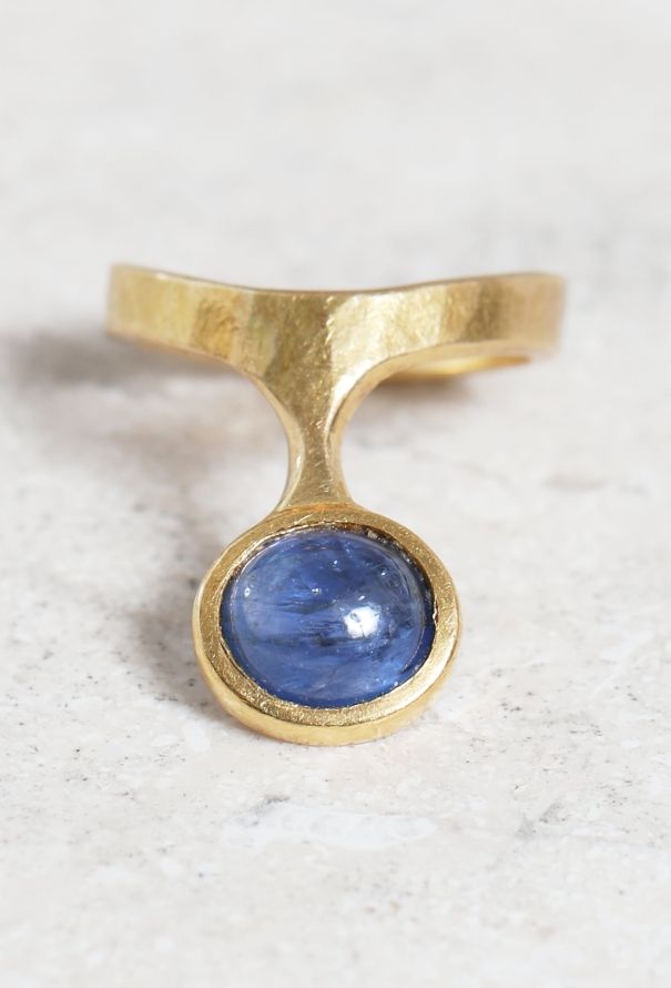 Vintage Fine Jewelry Costanza 18k Gold & Non-Heated 3 Carat Sapphire Ring - 3