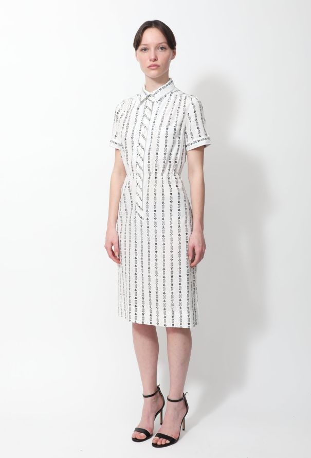 Lanvin Vintage Chainlink Printed Dress - 4