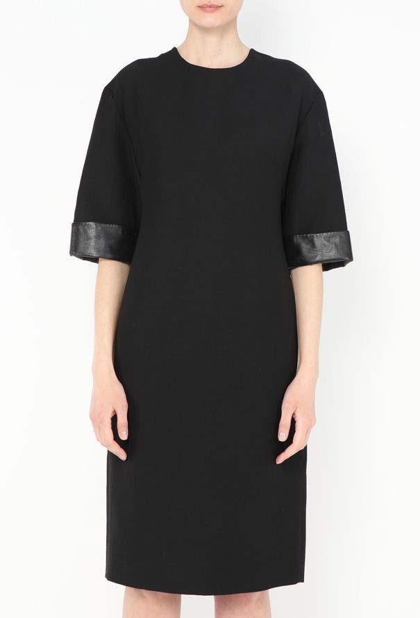 Valentino 2021 Leather Trim Silk Dress - 2