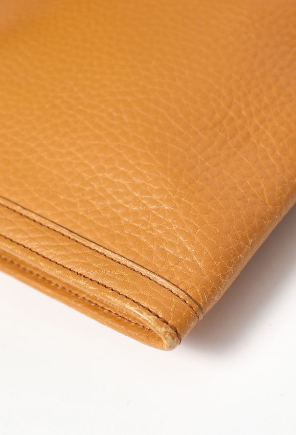Hermès '80s Gold Fjord Jige Clutch - 10