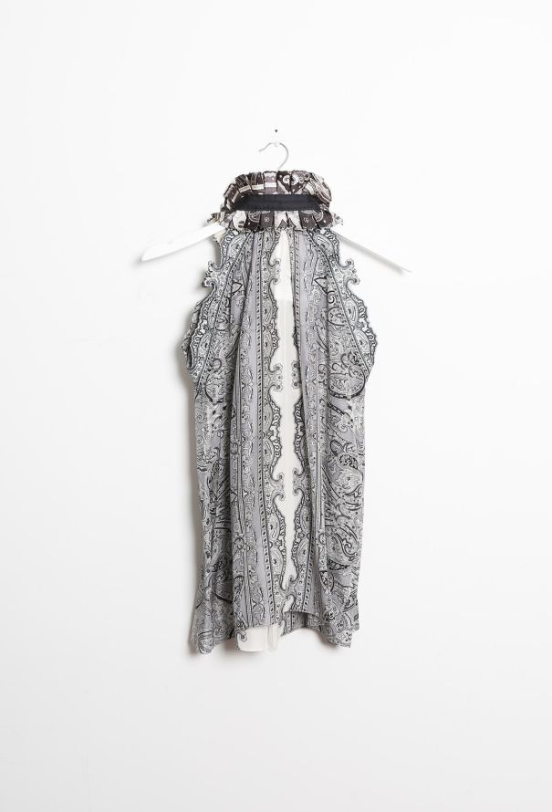 Balenciaga S/S 2006 Paisley Ruffled Blouse - 10