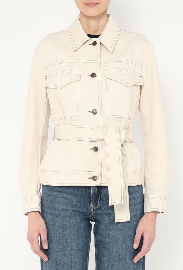 Dries Van Noten 2024 Belted Denim Jacket - 1