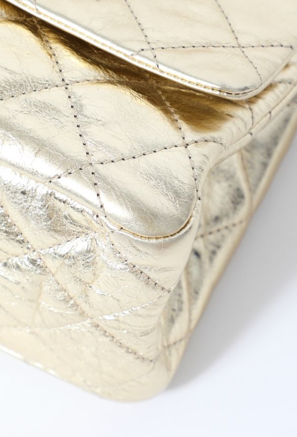 Chanel Gold Metallic 2.55 Maxi Flap Bag – Circa 2008–2009 - 7