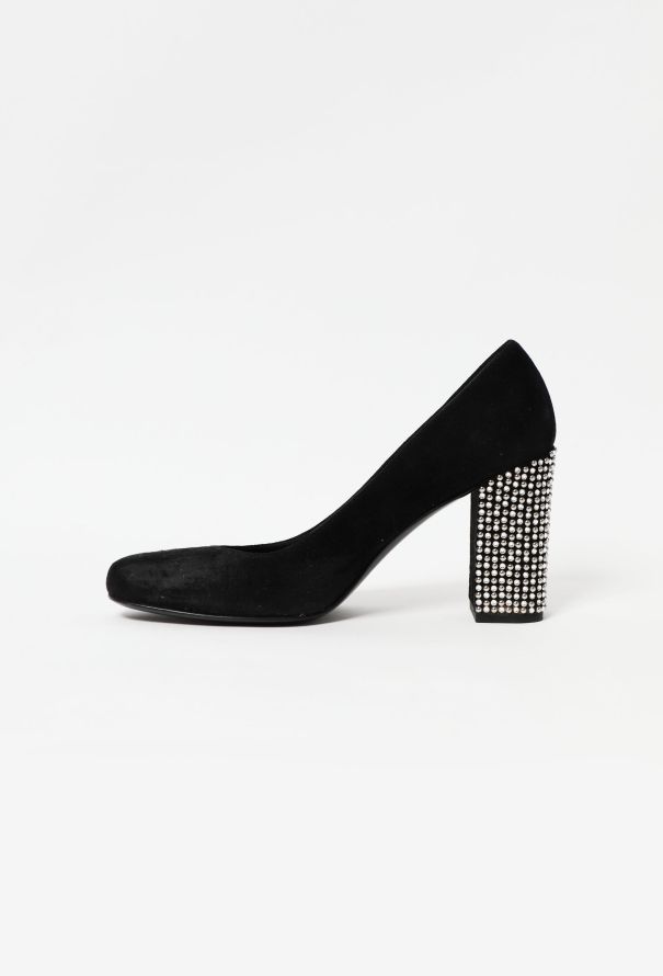 Saint Laurent Embellished Suede Pumps - 4