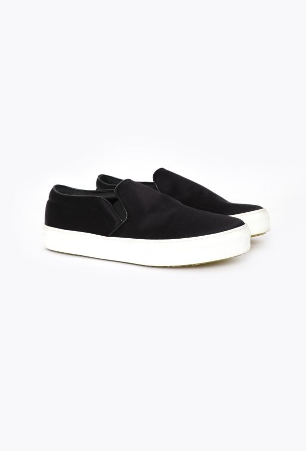 Céline 2014 Satin Slip-on Sneakers Black - 3