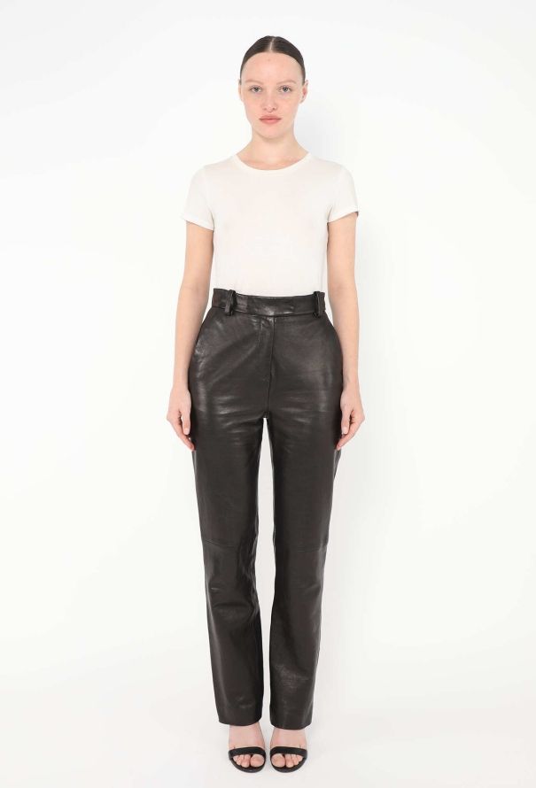 Khaite F/W 2023 Emile Lambskin Leather Pants - 1