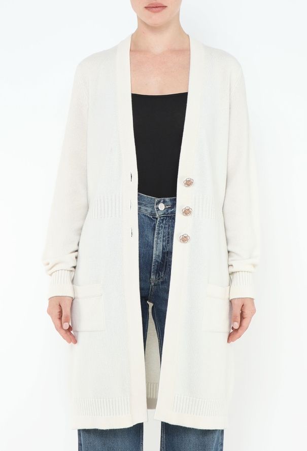 Chanel Cashmere Filigree 'CC' Cardigan - 1