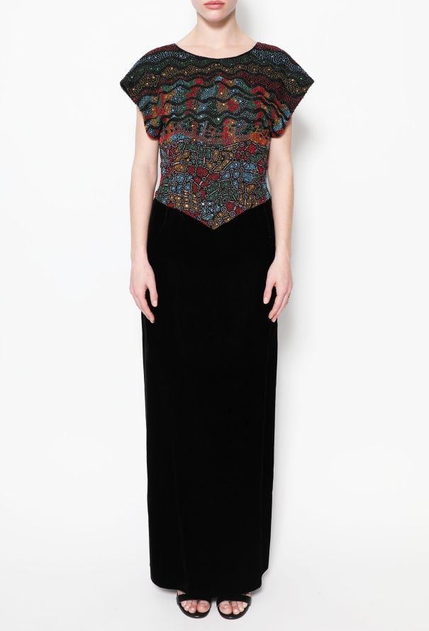 STUNNING Karl Lagerfeld S/S 1986 Mosaic Beaded Top - 4