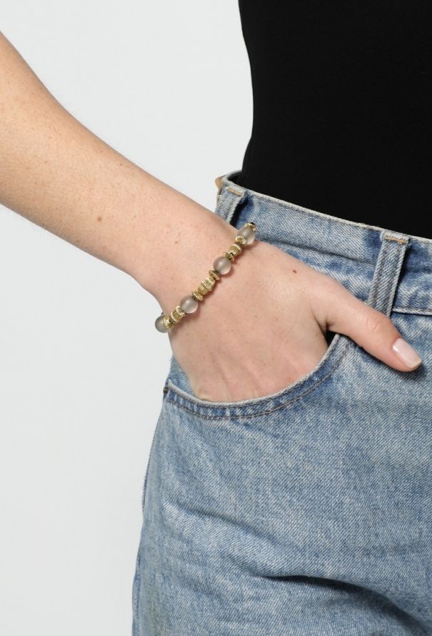 Ilias Lalaounis 1960s 18k Gold & Quartz Bead Bracelet - 2