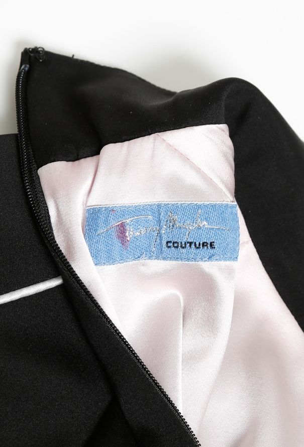 Thierry Mugler 1979 Couture Trimmed Midi Dress - 6