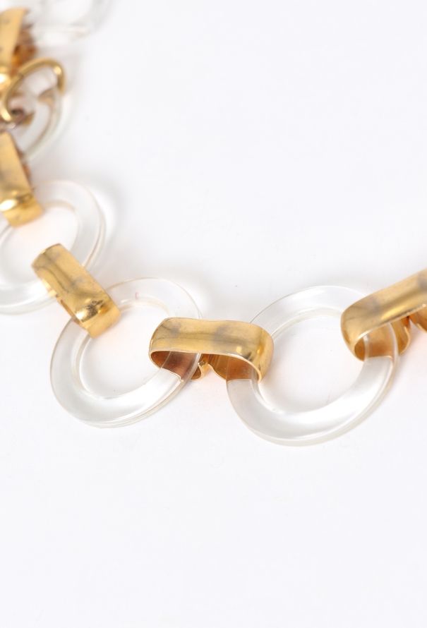 Saint Laurent Couture '70s Lucite Chainlink Belt - 3