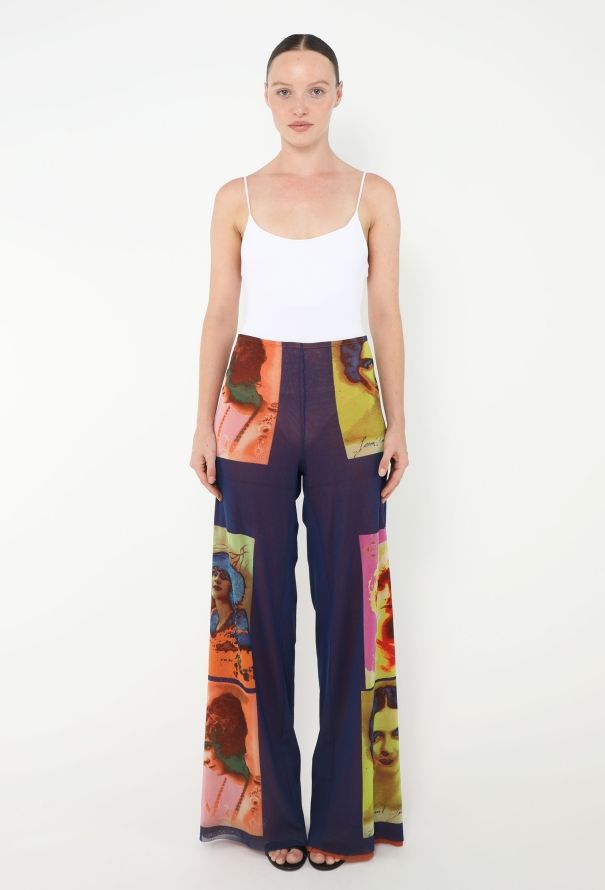 Jean Paul Gaultier RARE 2002 Portrait Mesh Kaftan Ensemble - 2