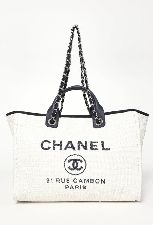 Chanel Canvas Medium Deauville Tote Bag - 1