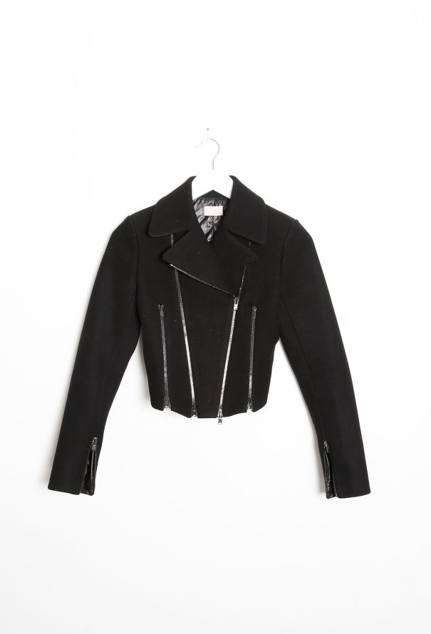 Alaïa Cinched Zip Wool Biker Jacket - 6