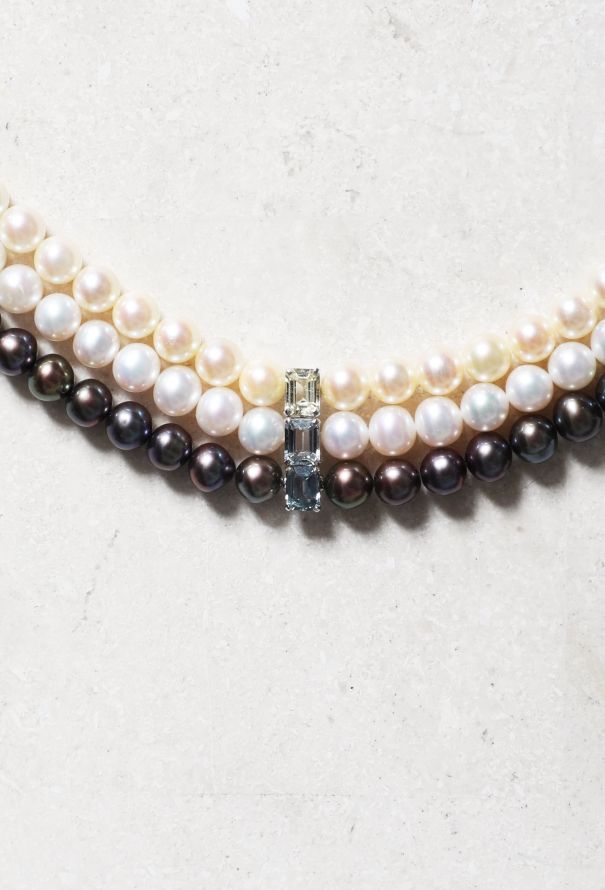 Vintage Fine Jewelry STUNNING Layered Row Pearl Necklace - 4