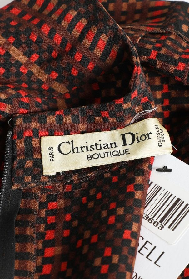 Christian Dior 70s Graphic Printed Day Dress - 5