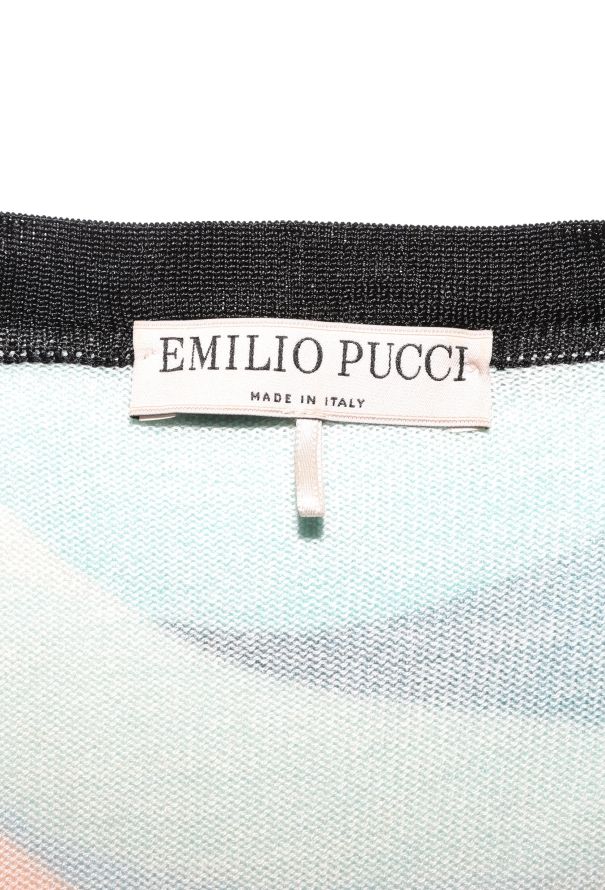 Emilio Pucci Abstract Silk Knit Cardigan - 5