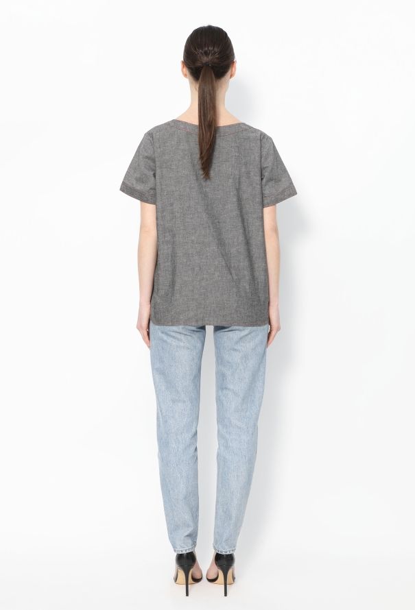 Saint Laurent Vintage Contrast Stitch Top - 3