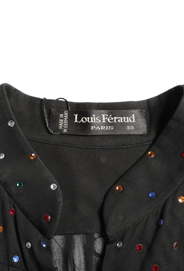 Louis Féraud '90s Embellished Chiffon Dress - 6
