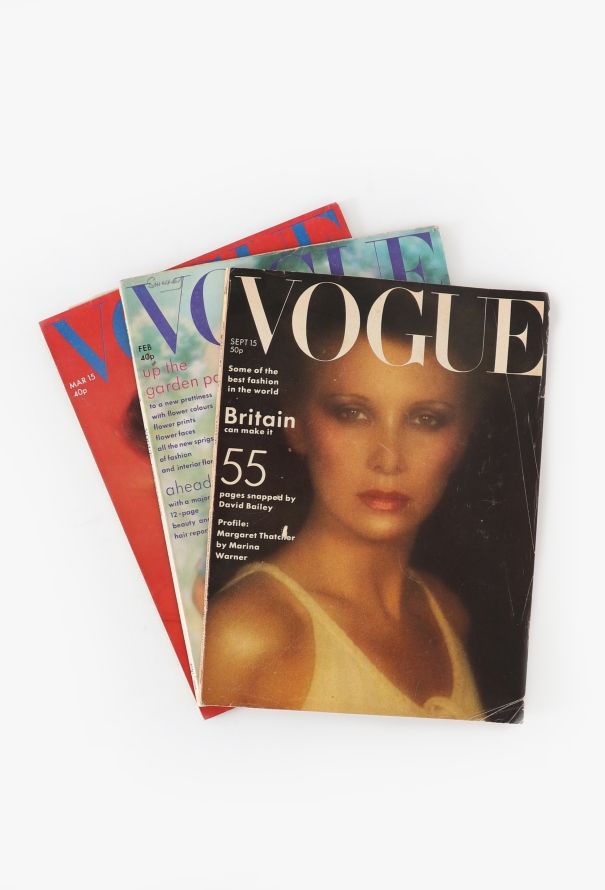 VOGUE UK 1975 David Bailey Issue Trio - 1