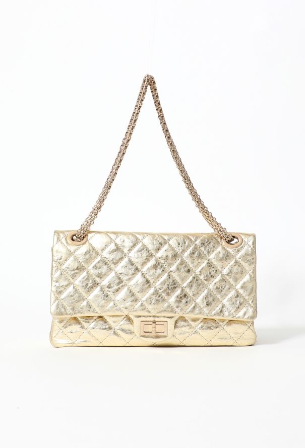 Chanel Gold Metallic 2.55 Maxi Flap Bag – Circa 2008–2009 - 2