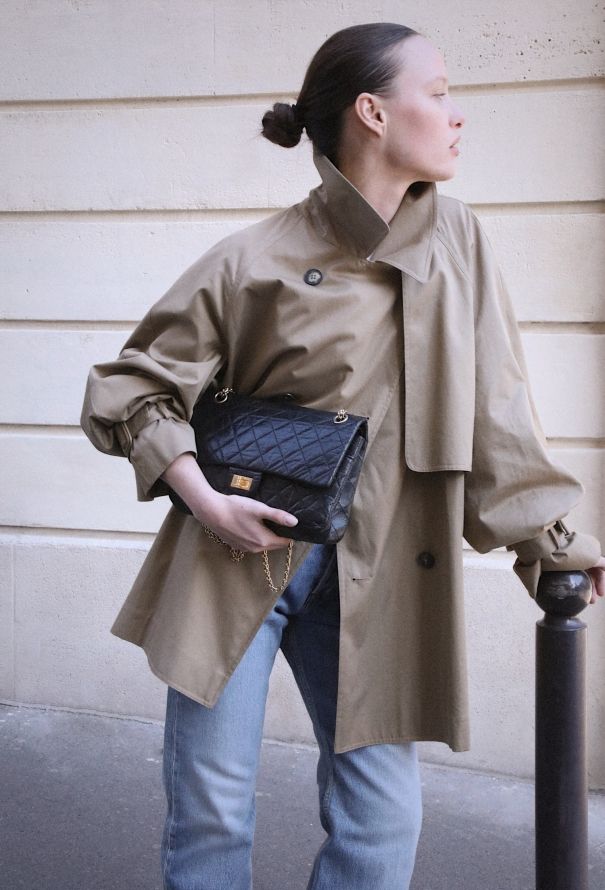 Chanel Black 2.55 Medium Flap Bag - 3