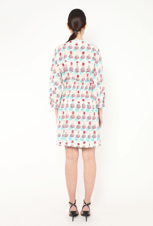 Chanel S/S 2019 Graphic Silk Dress - 5