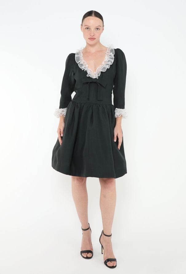 Saint Laurent RARE 1960s Haute Couture Babydoll Dress - 3