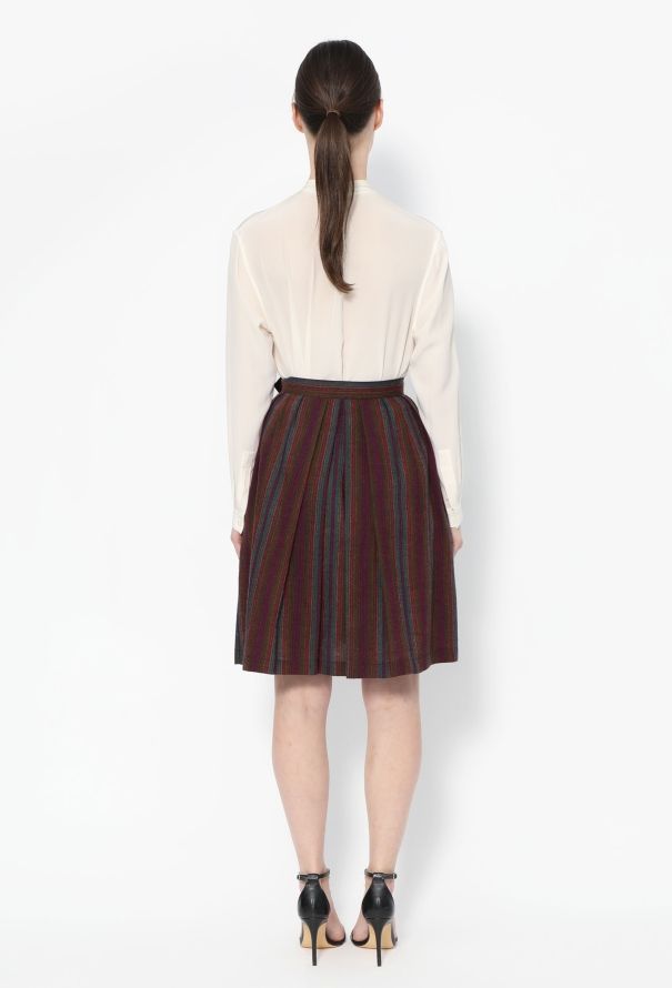 Saint Laurent Early '70s Pleated Wool Skirt - 3