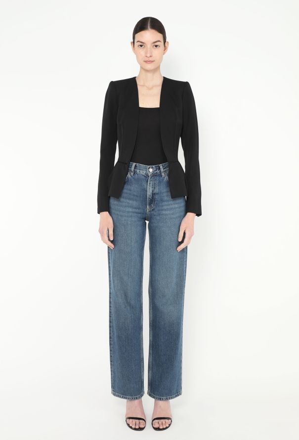 Saint Laurent Peplum Smoking Blazer - 2