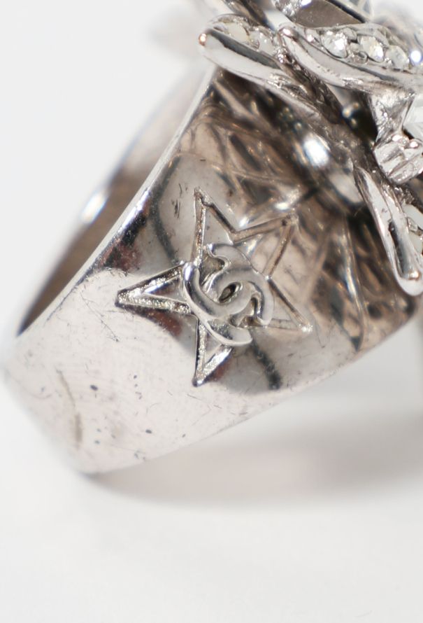Chanel 2005 Strass Embellished 'CC' Ring - 6