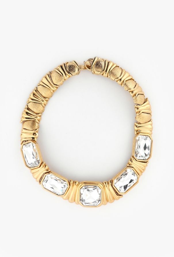 Saint Laurent Vintage Couture Caillol Strass Necklace - 1