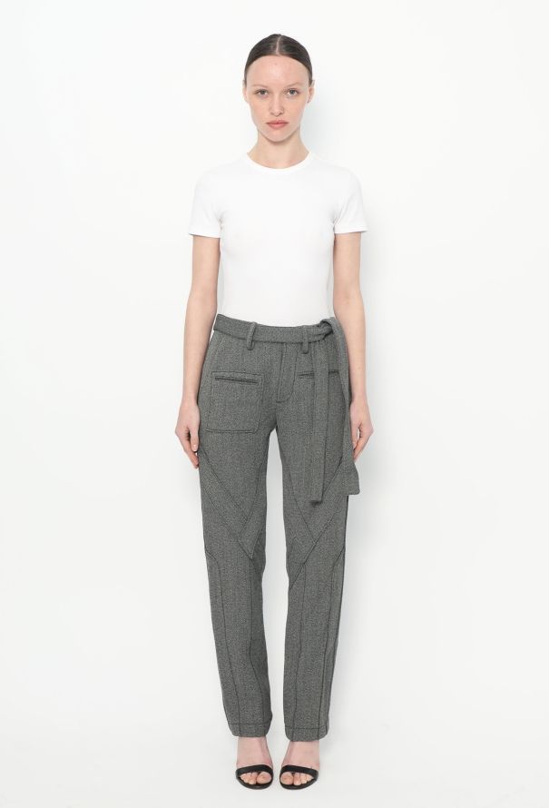 Balenciaga 2004 Belted Seam Trousers - 1
