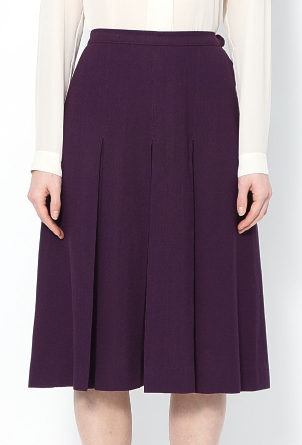 Saint Laurent F/W 1973 Pleated Crêpe Skirt - 3