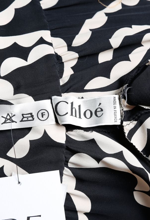 Chloé Early '80s Scalloped Silk Dress - 4