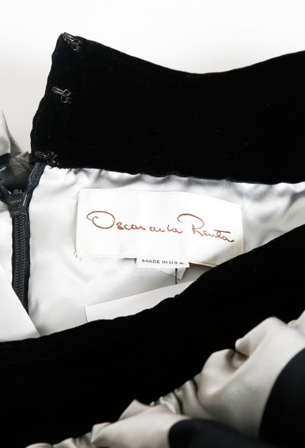 Oscar De La Renta Satin & Velvet Flamenco Gown - 5
