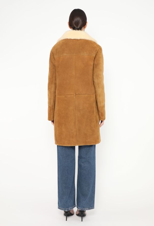 Céline 2019 Suede Shearling Lined Coat - 5