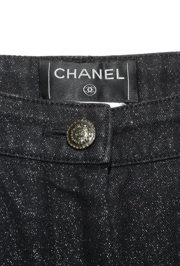 Chanel 2005 Iridescent 'CC' Button Jeans - 6