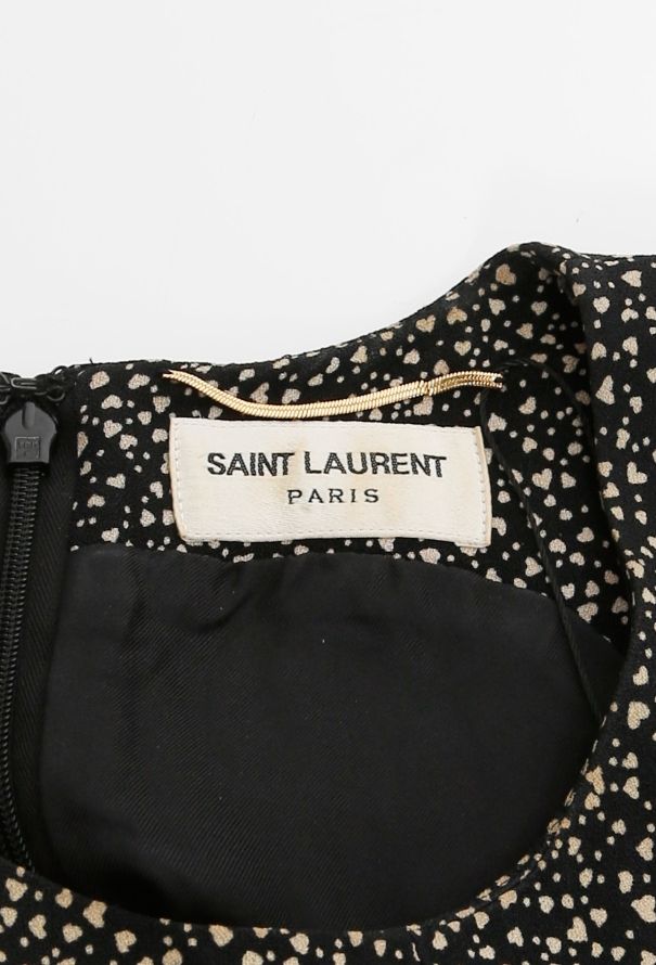 Saint Laurent 2014 Heart Motif Ruffled Dress - 4