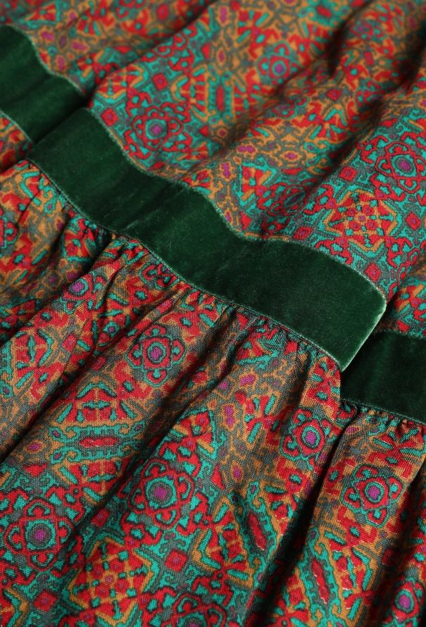 Saint Laurent Late '70s Printed Peasant Skirt - 6