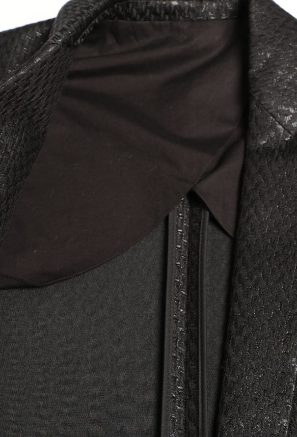 Céline Notched Brocade Crombie Coat - 7