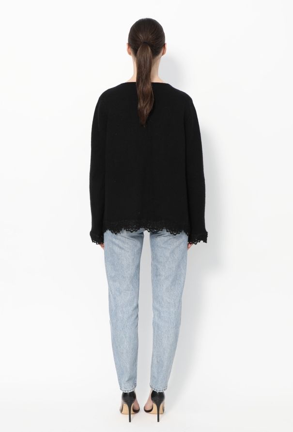 Chanel 2006 Cashmere Lace Trim Cardigan - 4