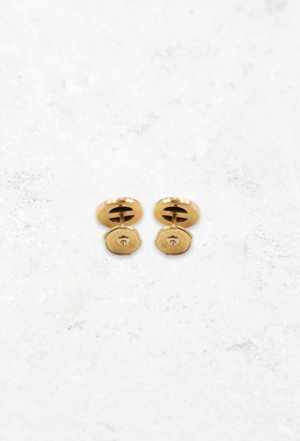 Vintage & Antique 18k Pink Gold & Black Diamond Studs - 4