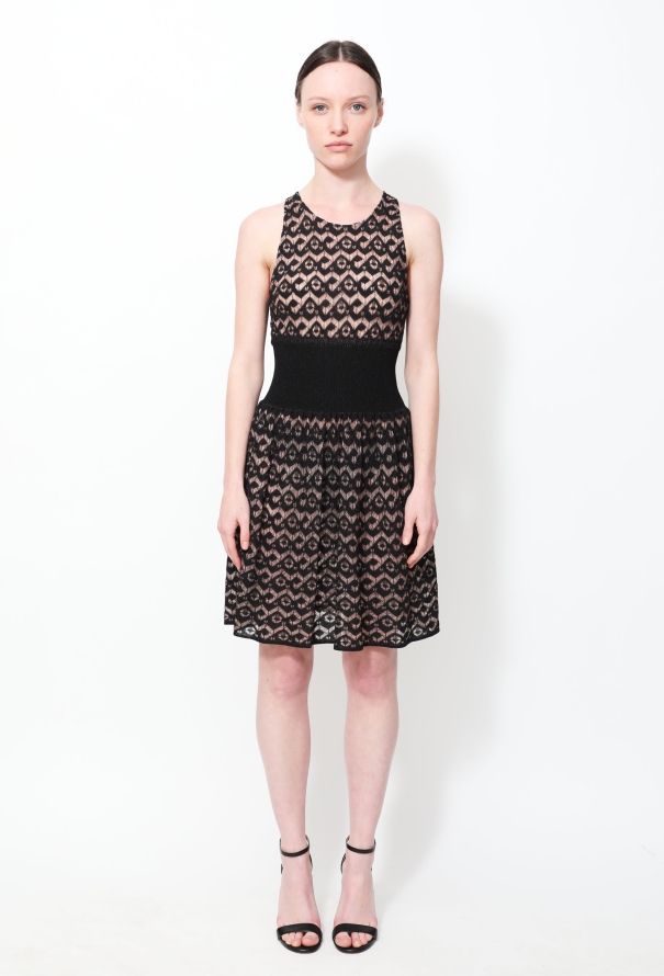 Alaïa Embroidered Lace Skater Dress - 1