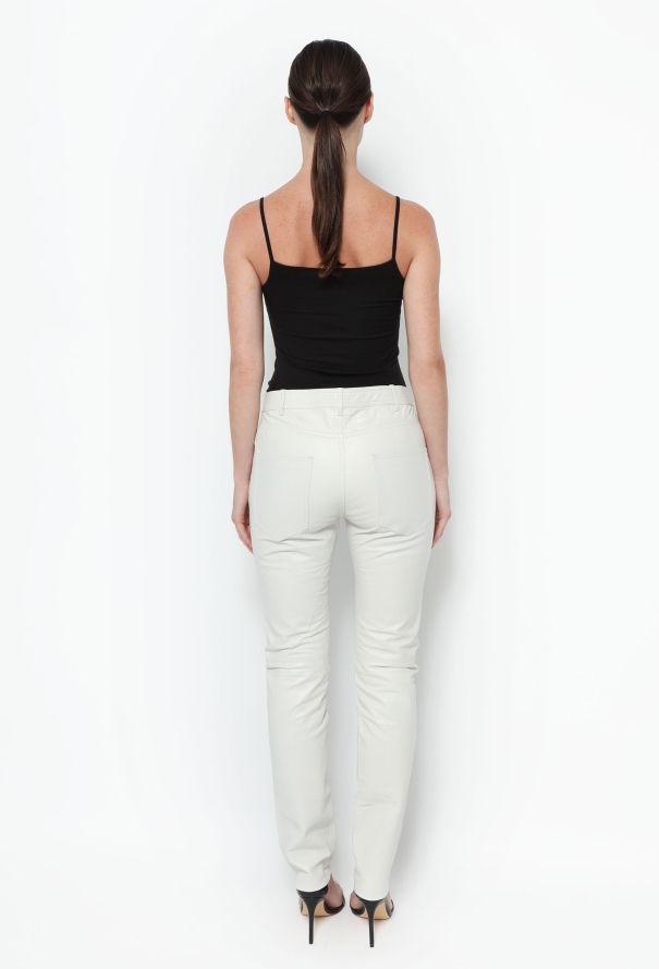 Céline Tapered Leather Trousers - 4