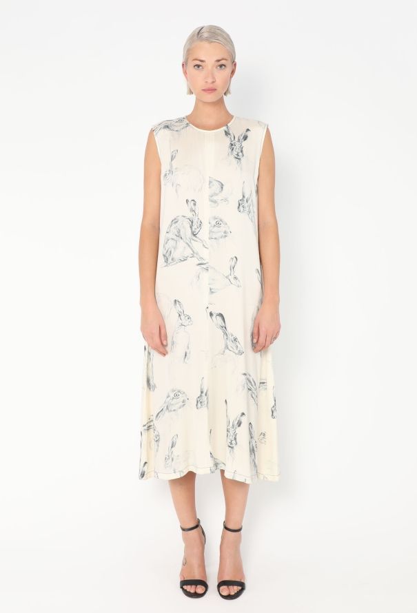 Céline F/W 2015 Wonderland White Silk Dress - 1